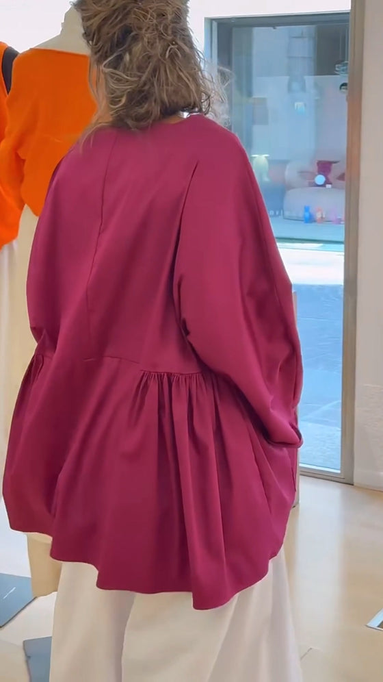 Enfärgad Långärmad Blus