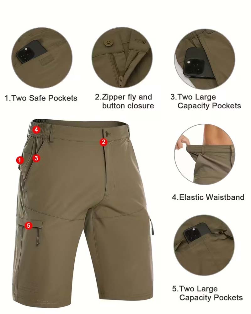 Herr Shorts Avslappnade Enfärgade