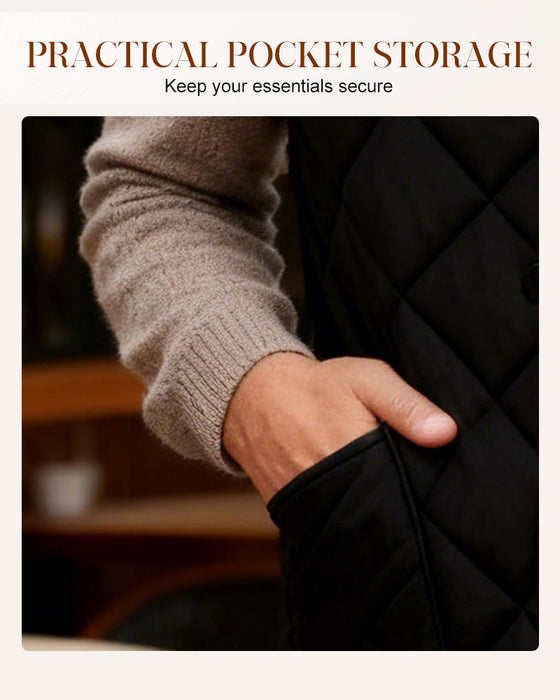 Herr Väst Casual Quiltad Termofodrad