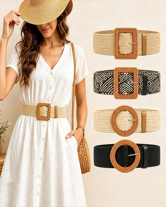 Bälte Boho Stil Spänne Elastiskt