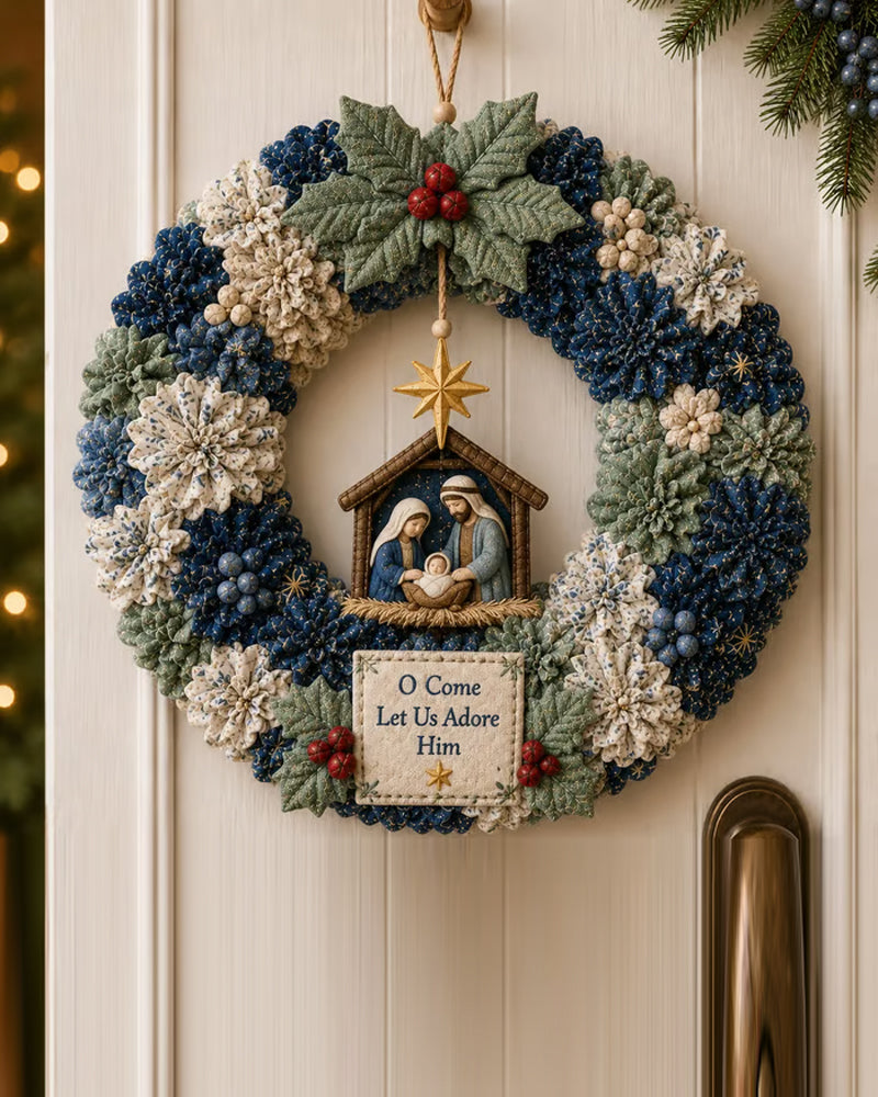 ❄️🎄 3D Tyg Stiftkrans Pysselkit