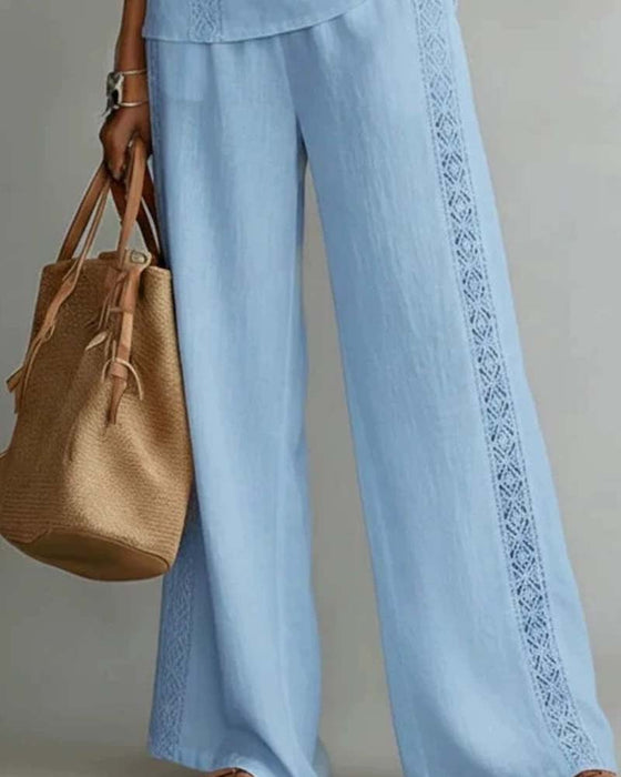 Tvådelad Set Hollow Out Halter