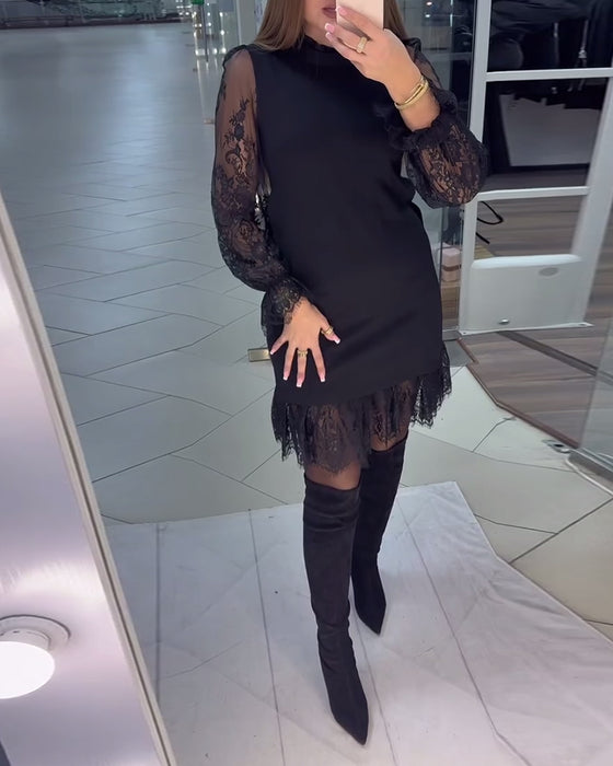 Spetskantad Lappverk Klänning