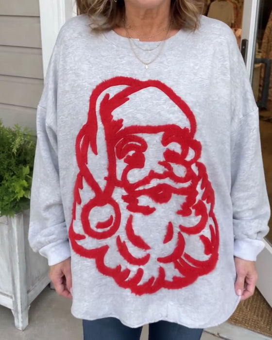 Sweatshirt Stilig Jultomte Lös