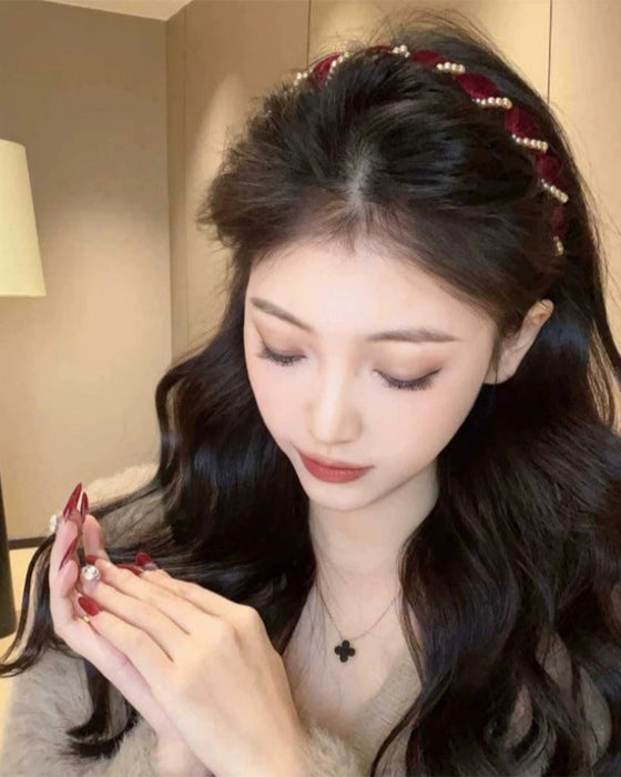 Hårband Vintage Högt Kranium Konstpärla