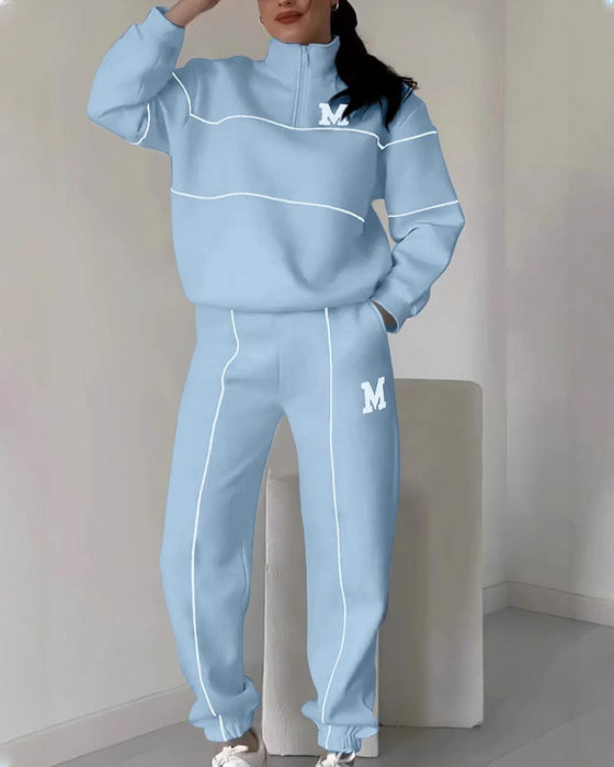 Tvådelsset Dam Casual Bokstav M Långärmad