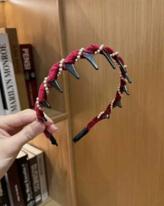 Hårband Vintage Högt Kranium Konstpärla