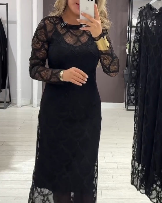 Cover Up & Cami Klänning Set Spets