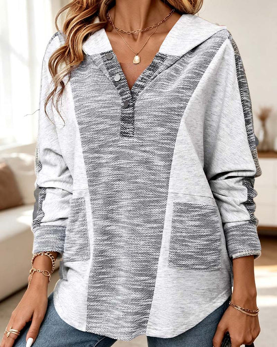 Hoodie Lång Ärm Casual