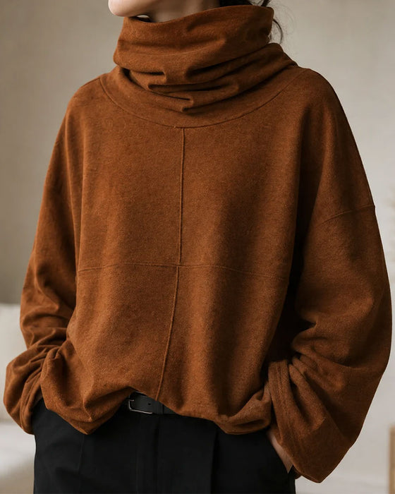 Sweatshirt Polokrage Lång Ärm Casual