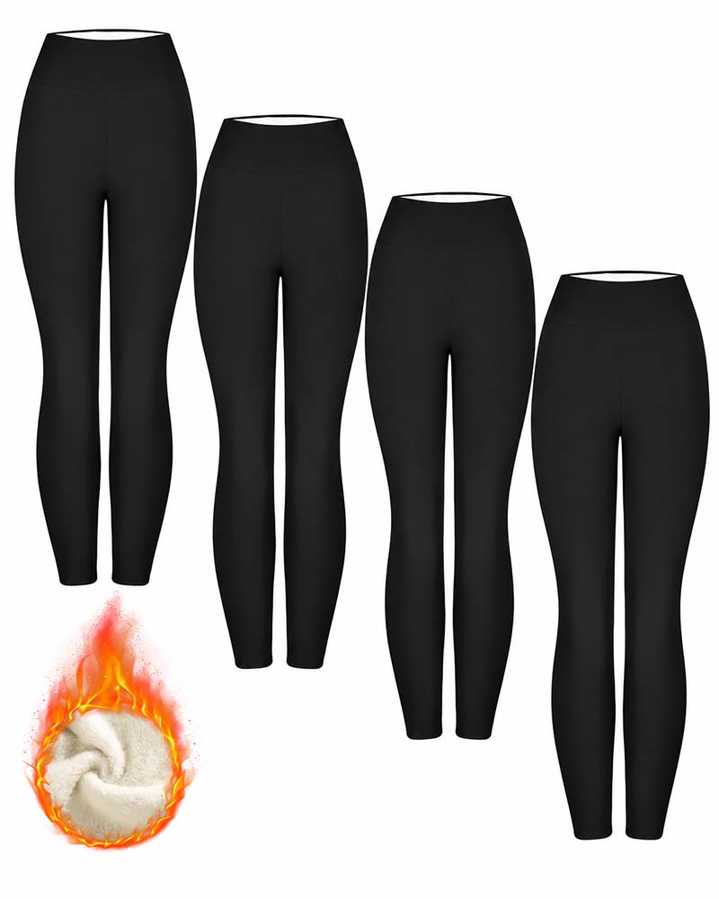 Vinter Tjock Hög Midja Varma Leggings Yogabyxor