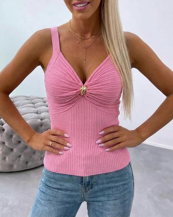 Cami-Topp Metal Twist V-Hals