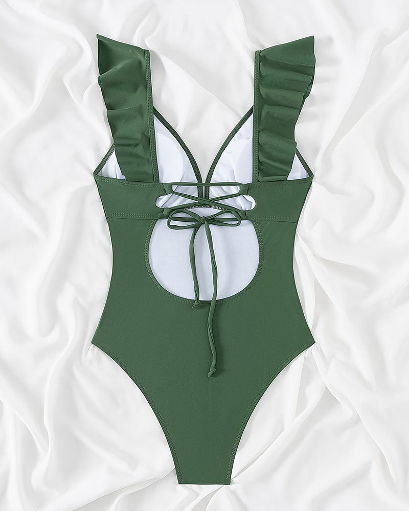 Hela Plagg Rynkad V-Hals