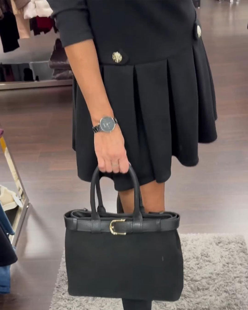 Klänning Elegant Slimmande Veckad