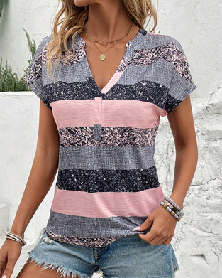 T-shirt V-ringad Kortärmad