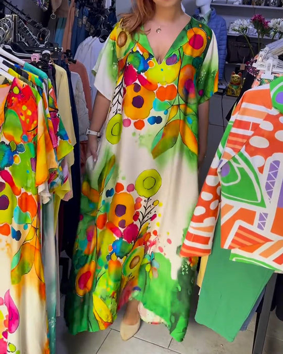 Klänning Löst Mode Avslappnad