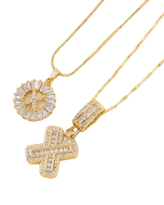 Halsband Initial Bokstav Hängsmycke 2 Förpackning