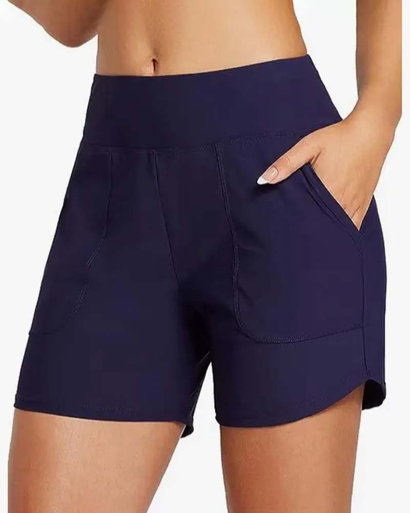 Shorts Hög Midja Split Sportig Casual