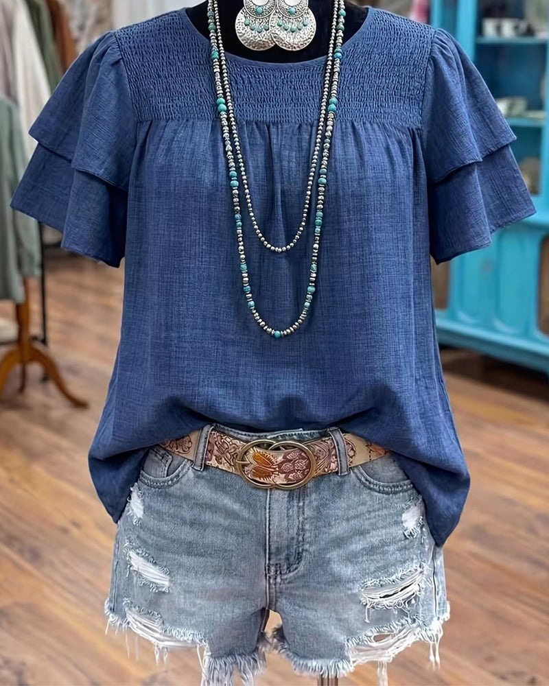 Blus Solid Mode Casual
