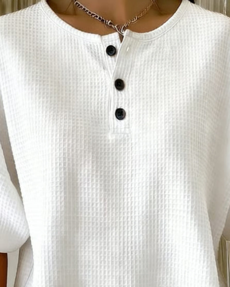 Topp Våffla Lössittande Avslappnad