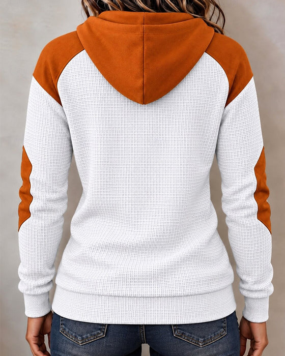 Hoodie Lapptäcke Snörning