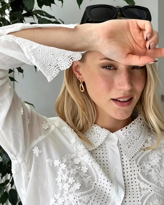 Blus Slag Urklipp Detalj