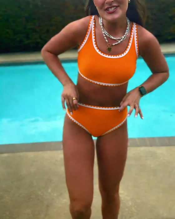 Bikini Färgblockerad Sport