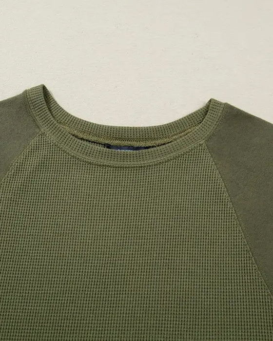 T-Shirt Enfärgad Trekvartsärmar