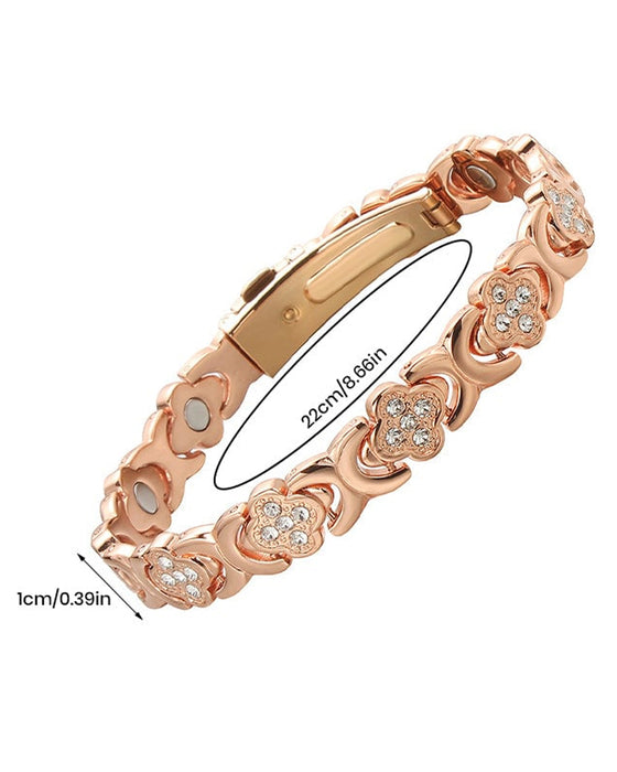 Koppararmband Med Fyraklöver