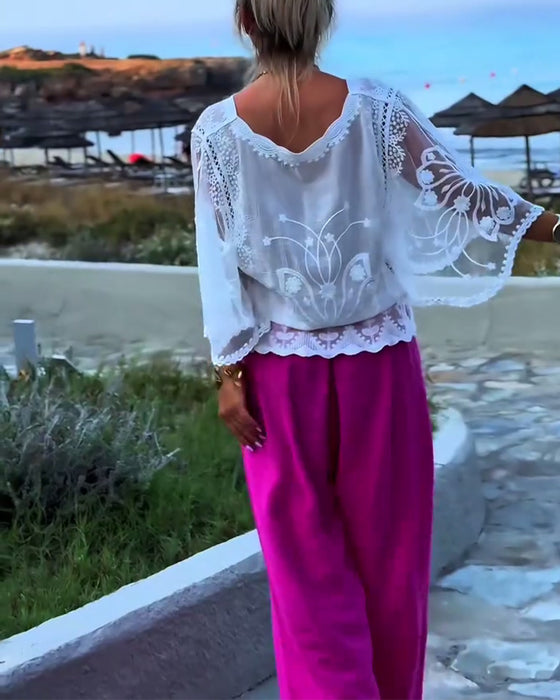 Blus Enfärgad Moderiktig