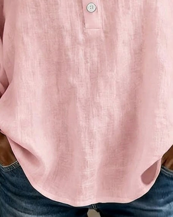 Blus Med Fyrkantig Hals Spets Puffärm