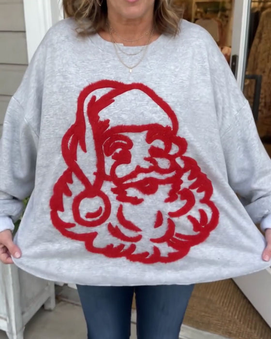 Sweatshirt Stilig Jultomte Lös