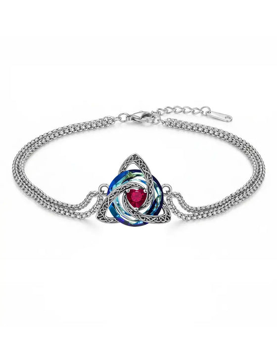 Armband Födelsesten Treenighetsknut