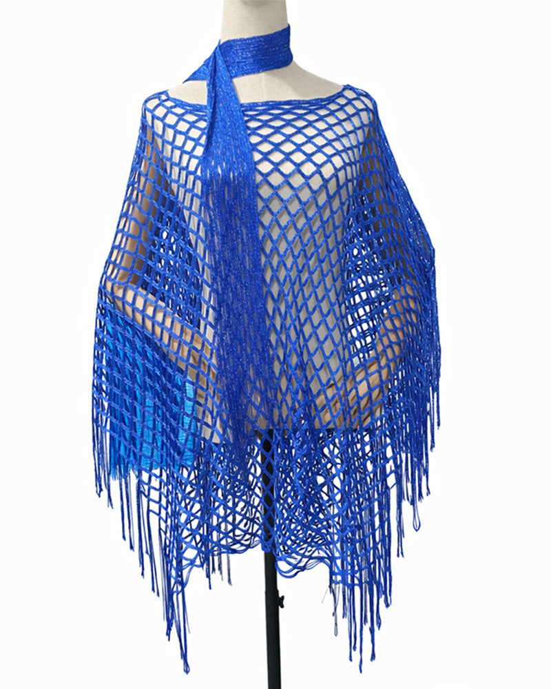 Pullover Fringe Mesh Urholkning