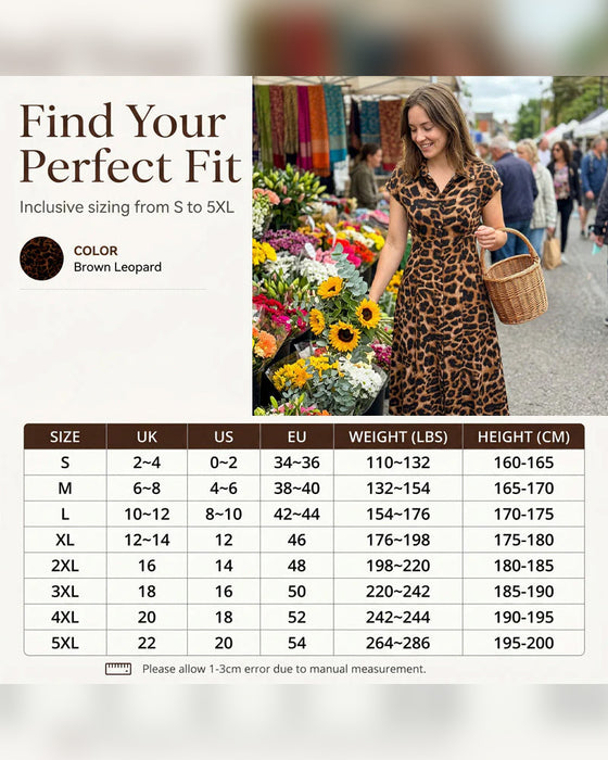 Klädning Avslappnad Leopard Maxi