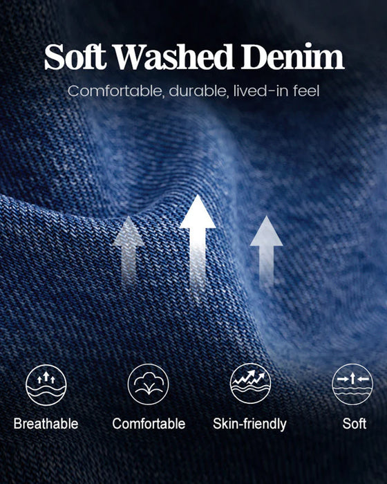Jeans Multi-Knapp Tvättad Lös