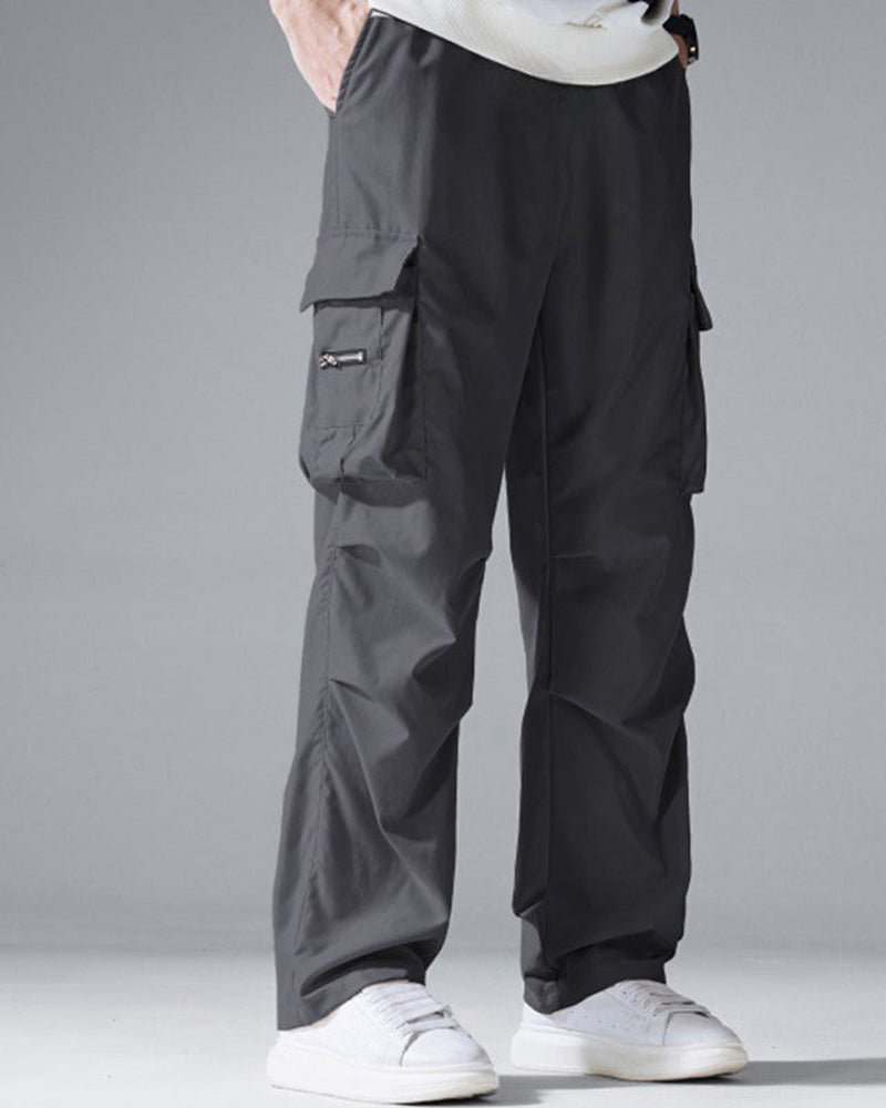 ✨ Herrarnas Cargobyxor – Fickor i överflöd, Stretch, Casual ✨