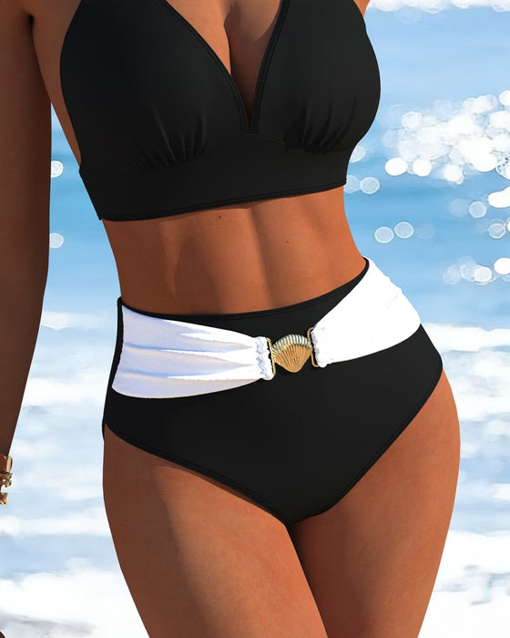 Bikini Dubbel String Halsrem Designer