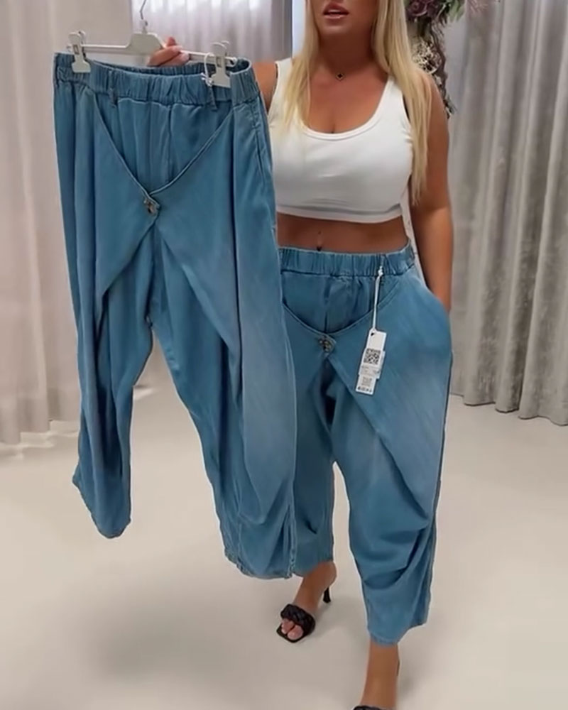 Byxor Med Trendig Design Och Lyktform