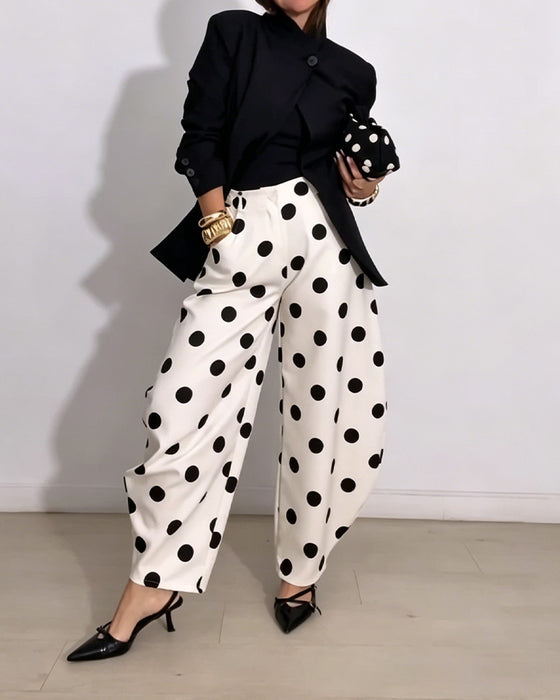 Byxor Vintage Polka Dot Casual Harem