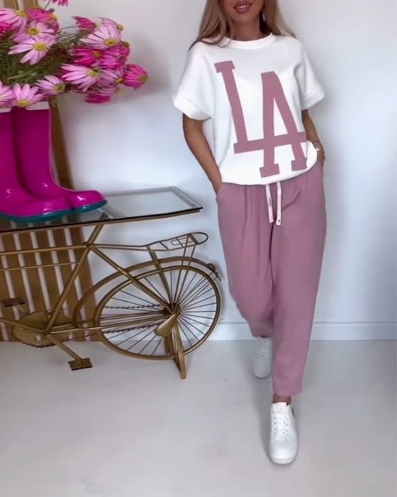 Sätt Casual Letter Print Sports