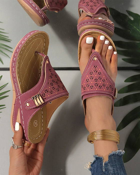 Sandaler Med Tjock Sula Håldesign Tårem