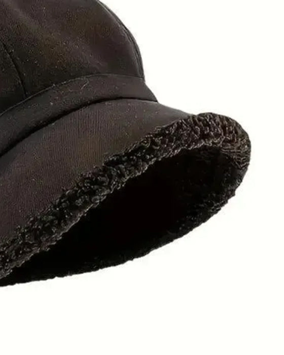 Hatt Dam Enfärgad Plysch Fiskarhatt Varm