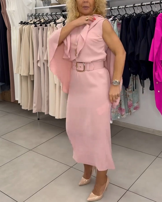 Klänning Fashionable Rund Hals Elegant