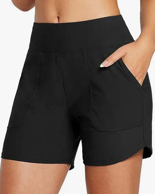 Shorts Hög Midja Split Sportig Casual