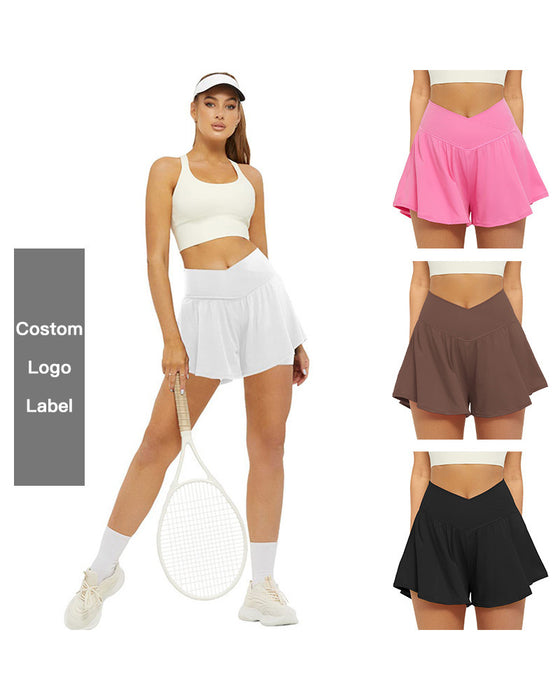 Shorts Med Hög Midja Enfärgad