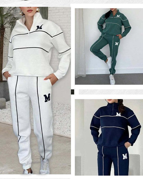 Tvådelsset Dam Casual Bokstav M Långärmad