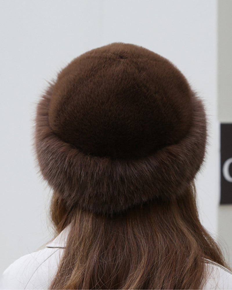 Mongolisk Stil Tjock Varm Plyschmössa För Kvinnor