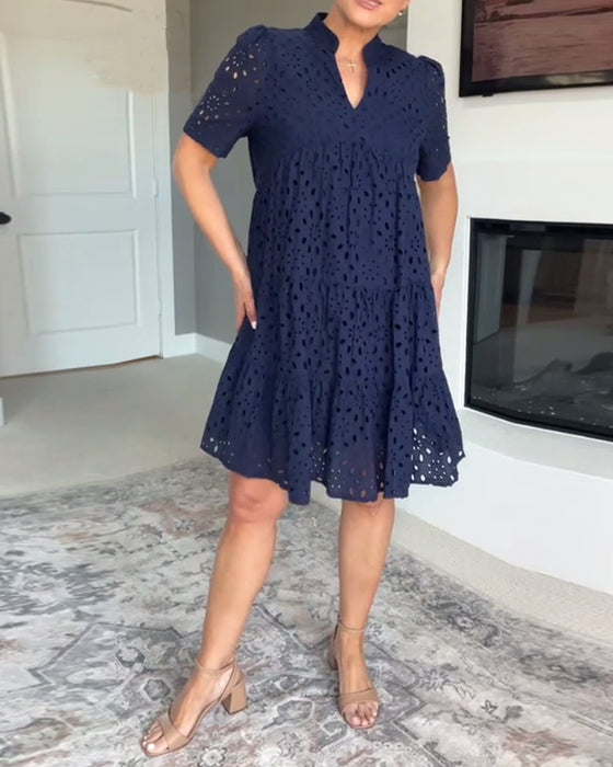 Klänning Ståkrage Urgröpning A-Linje