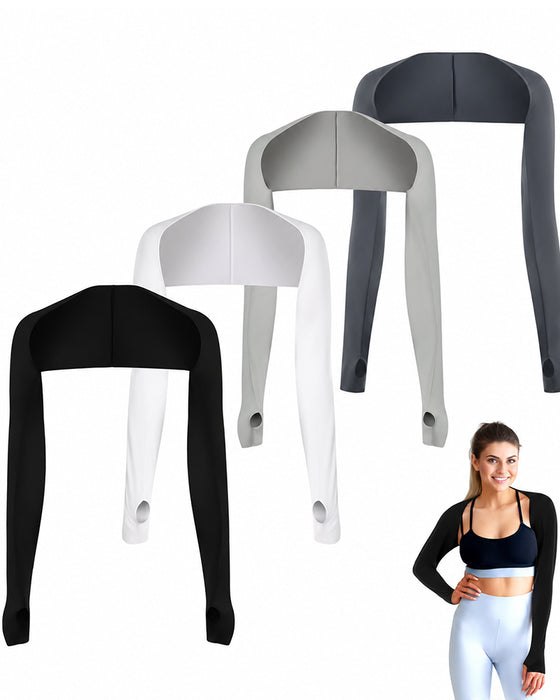 Dam 4-Pack Kylande UV-Skyddande Armärmar med Tumnagelhål